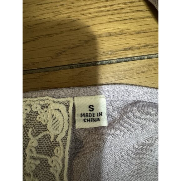 Anthropologie Sadie & Sage Women Crop Top Flutter Sleeve Size Small Rayon Boho - Picture 6 of 8